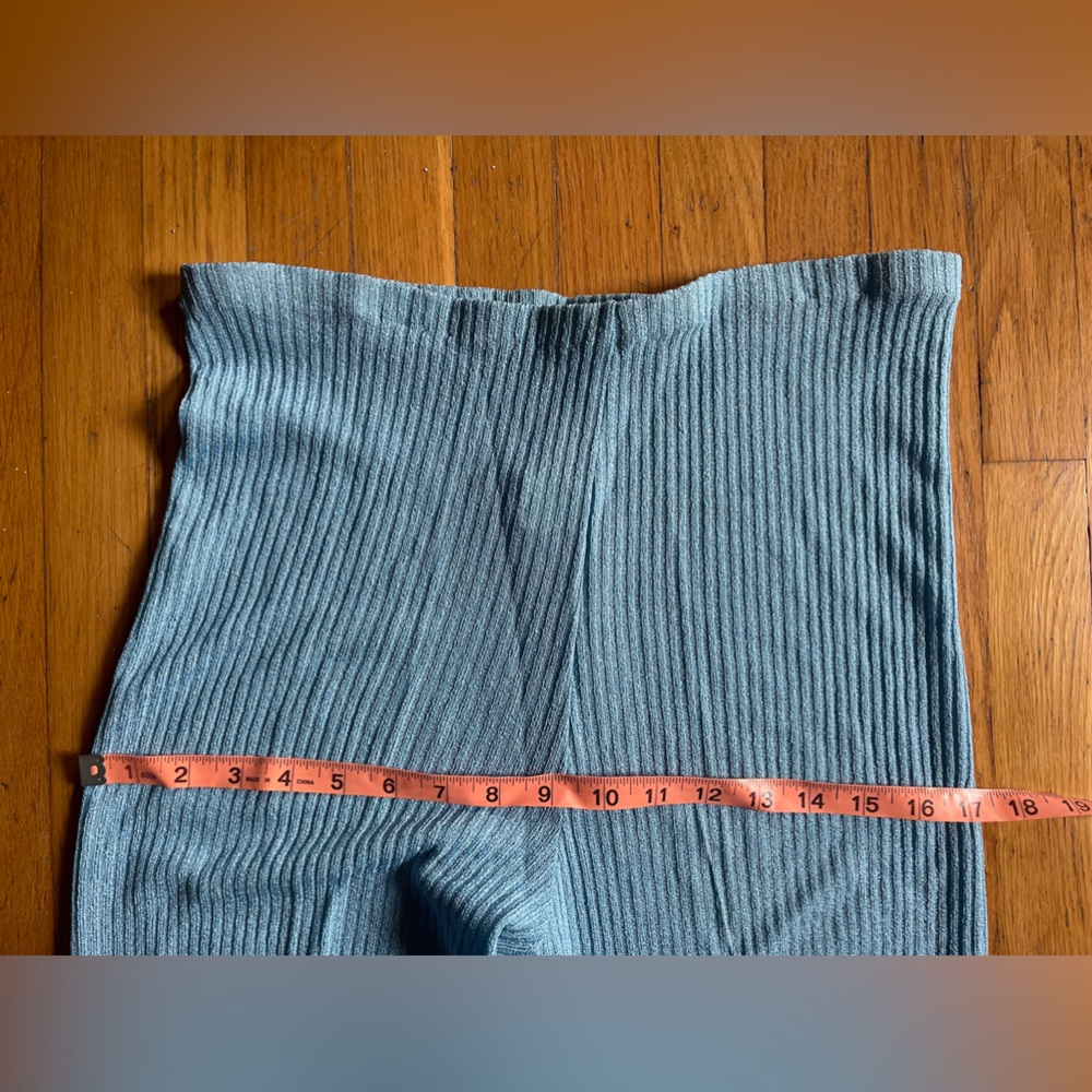 70s Vintage Ribbed Kick Flare Lounge Pants - Picture 5 of 9